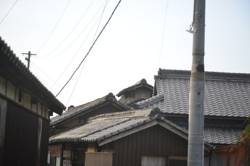 茂浦地区の家並み